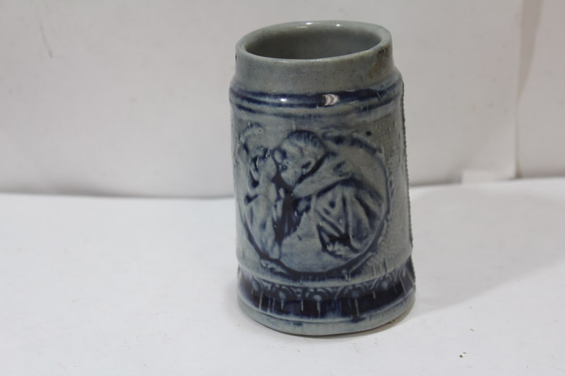 An Antique Stoneware Mug: 19th century - 4 3/8" tall