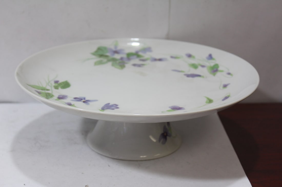 A Ceramic Cake Plate: 10 1/4" in diameter
