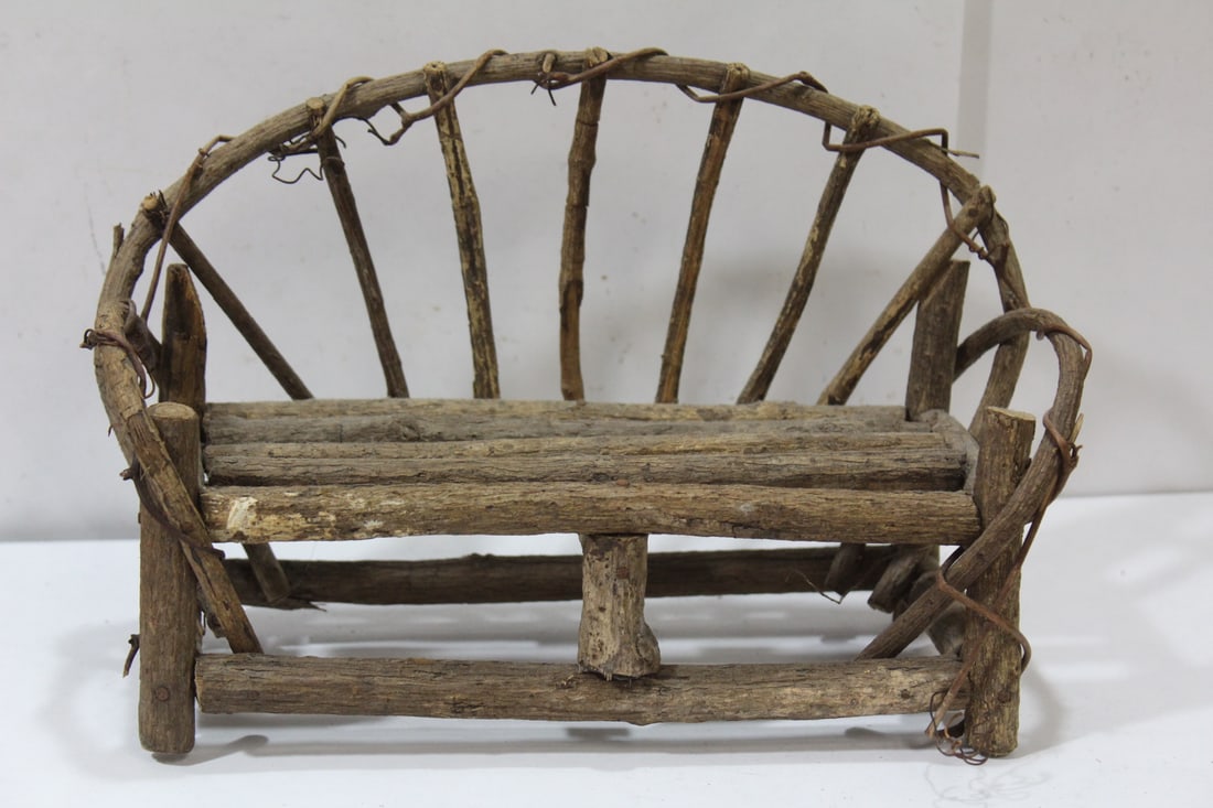 A Wooden Chair: 9 inches across