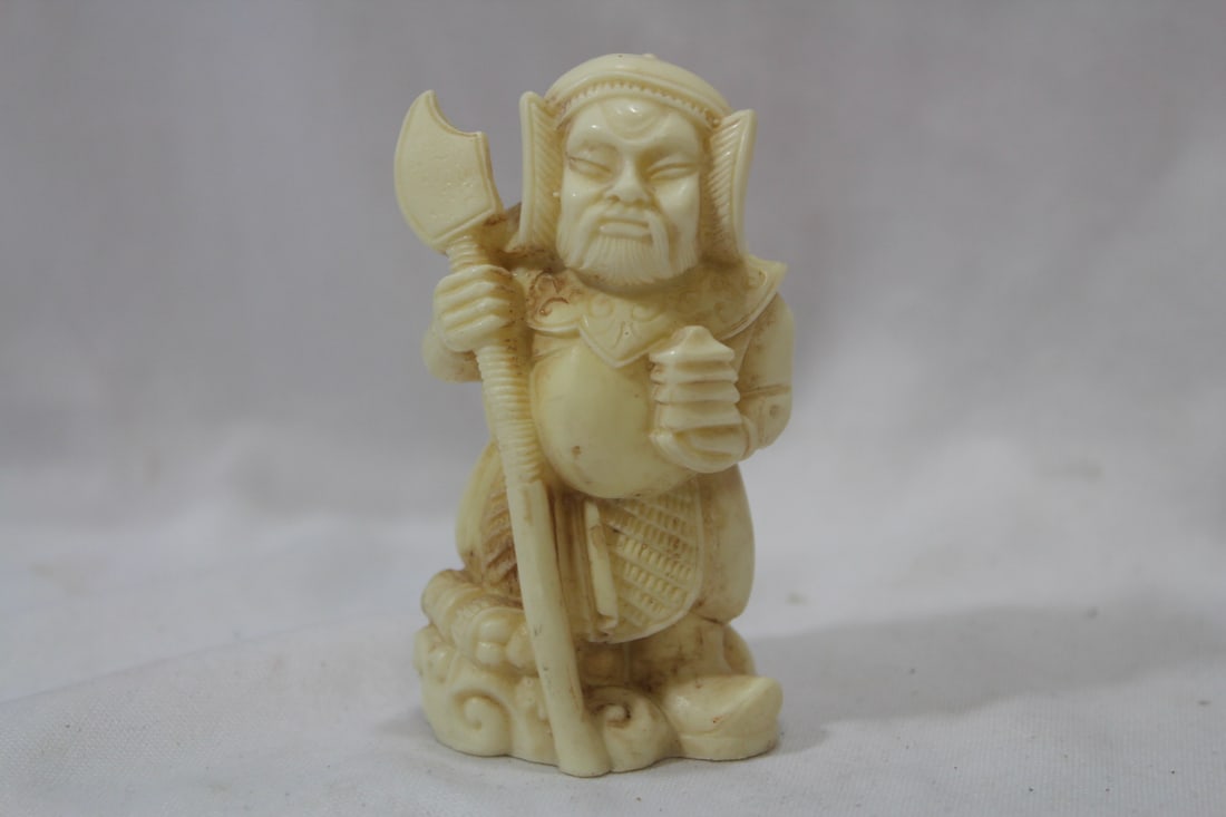 A Japanese Resin Figurine: nicely carved - 3" tall