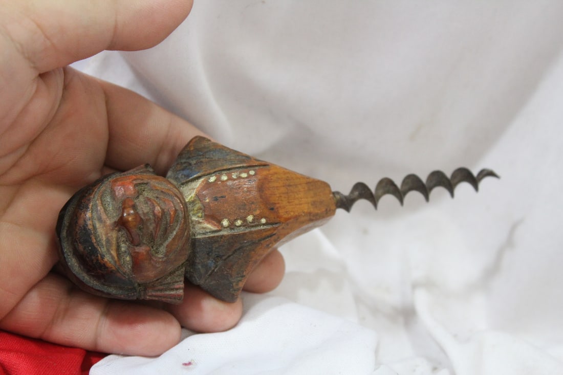 A Vintage Figueral German Cork Opener Screw: 5 5/8" across