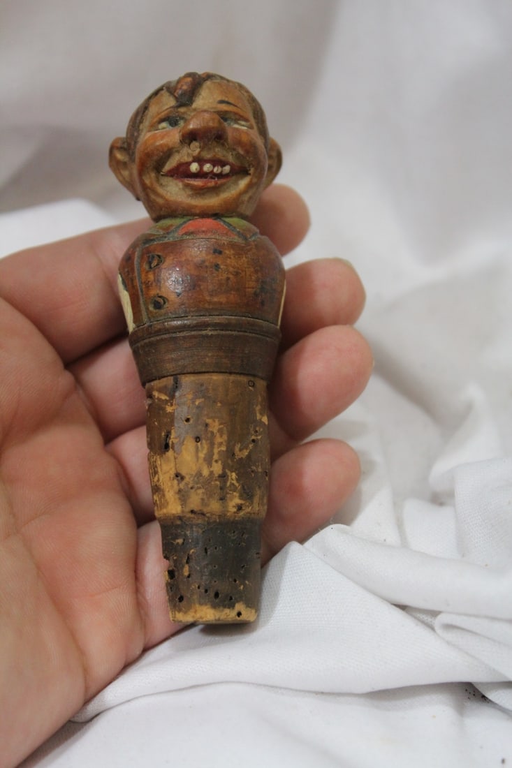 A German Figueral Cork Stopper: 1920's - 4" tall