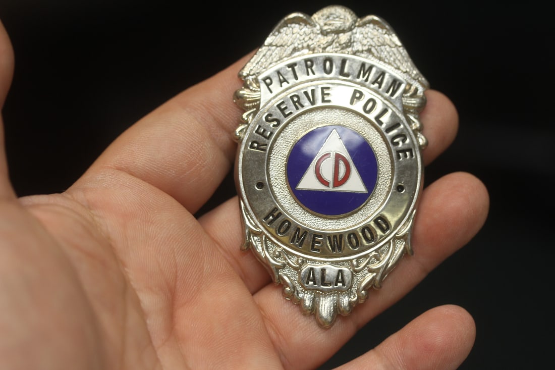 Reserve Police Badge: Homewood patrolman - enamel emblem