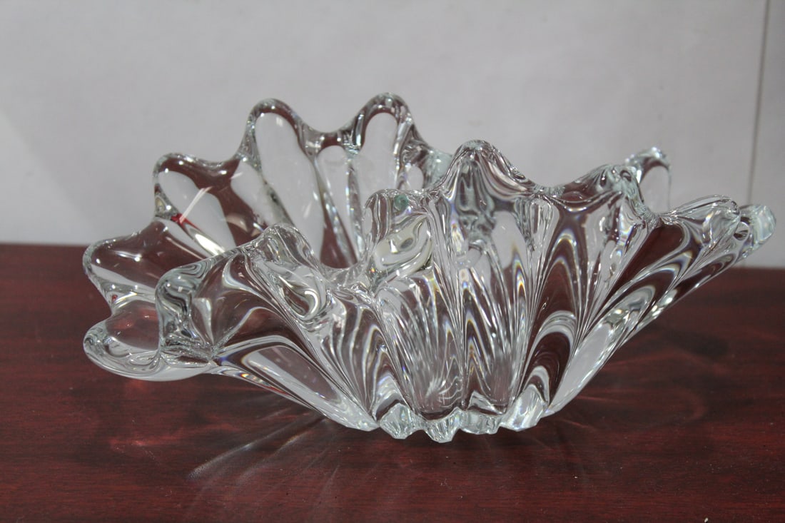 A Crystal or Glass Bowl: 8" across