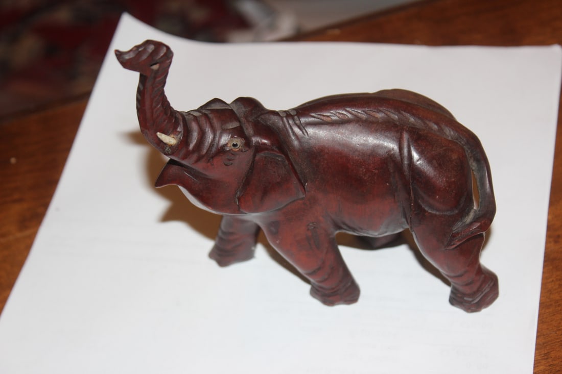 Wooden Carved Elephant (1 of 6)