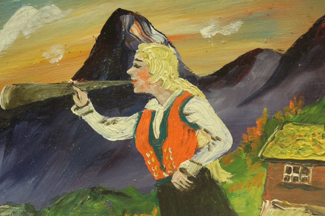 Signed Oil on Ceramic - 2