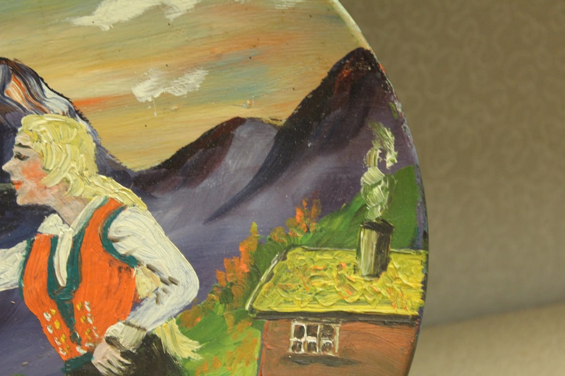 Signed Oil on Ceramic - 6