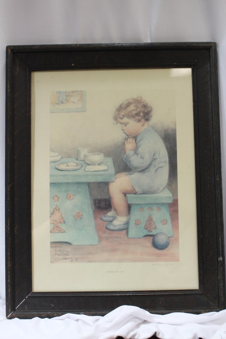 A Bessie Guttman Baby Print: 1920's - framed - overall= 17" x 21 3/4"