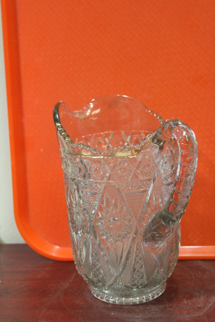 A Pressed Glass Pitcher - 4