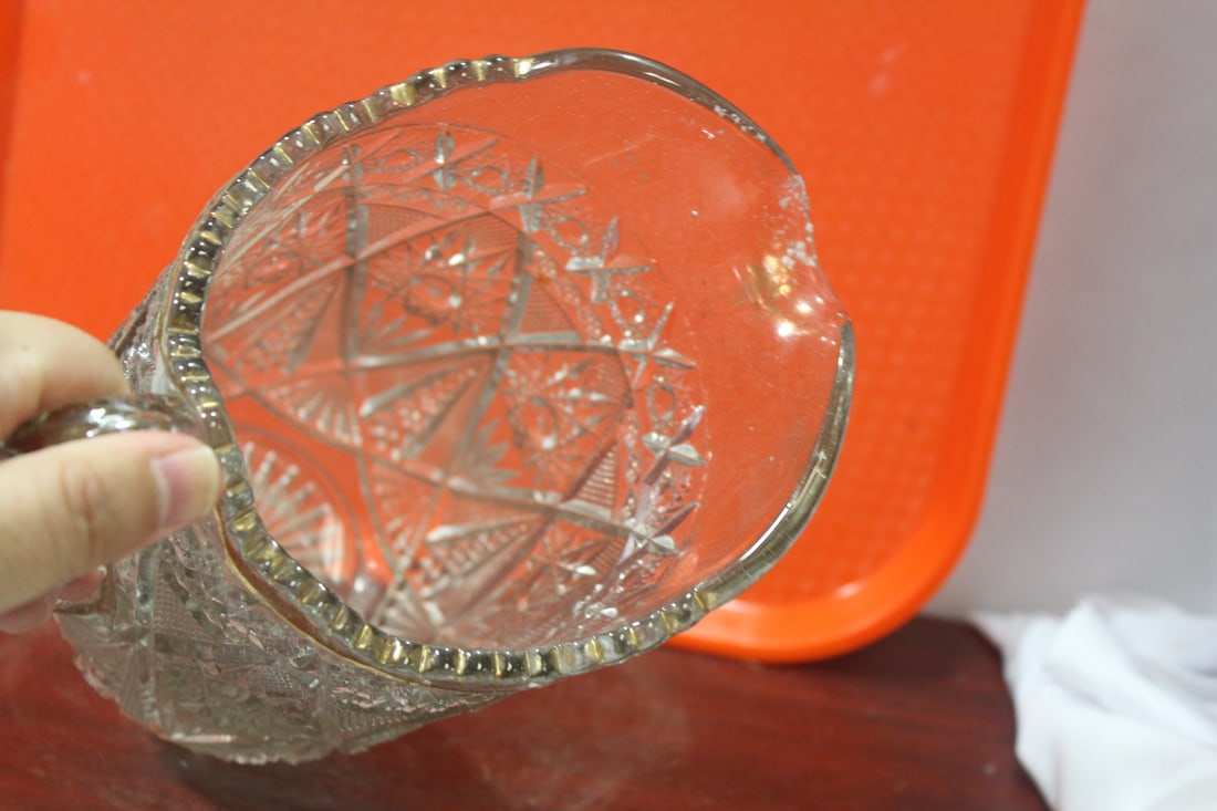A Pressed Glass Pitcher - 5