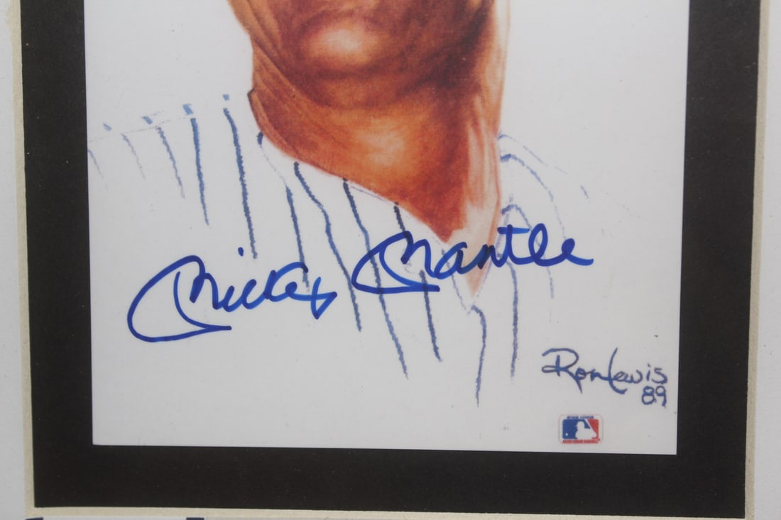 Signed Mickey Mantle Lithograph - 2