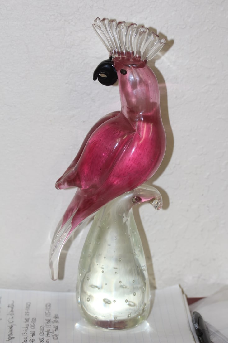 Lenox Art Glass Bird: 12" tall