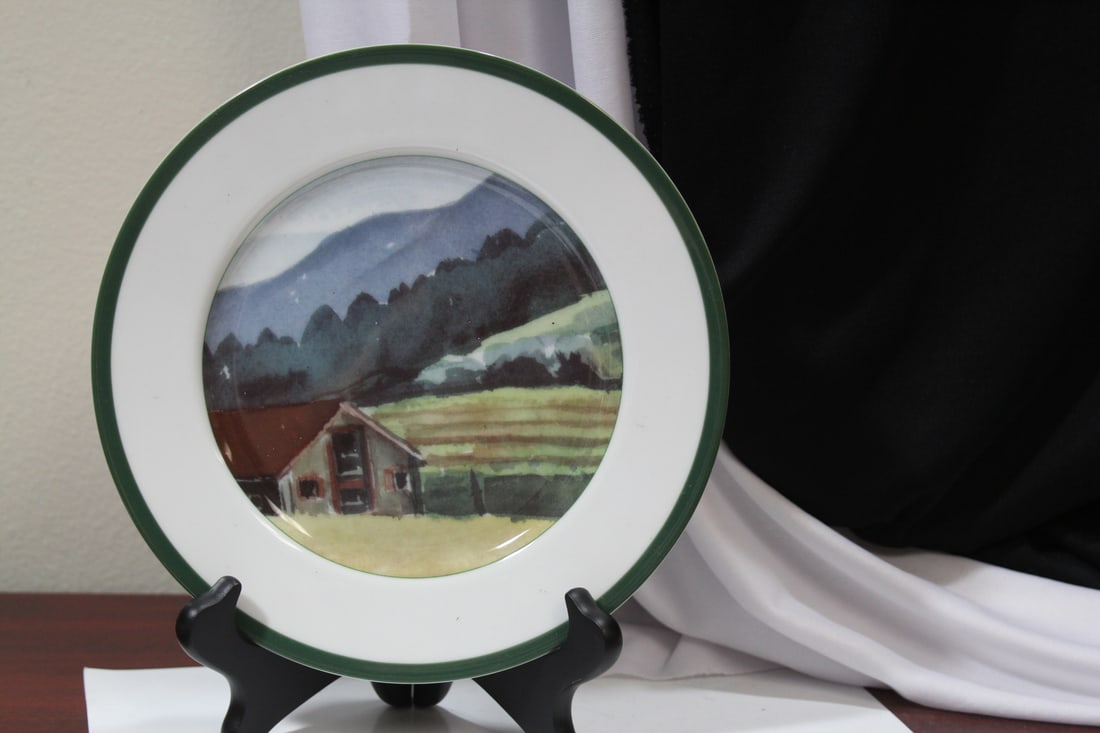 A Sonoma County Plate: 8 1/4" in diameter