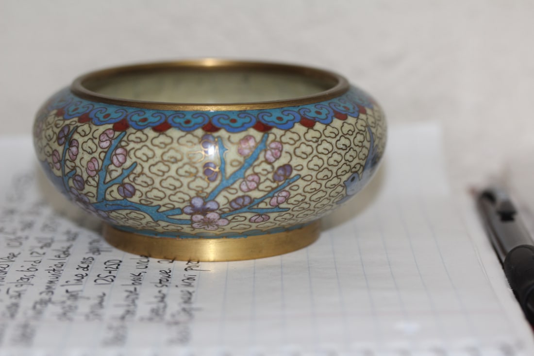 Chinese Cloisonne Washer: 4" in diameter