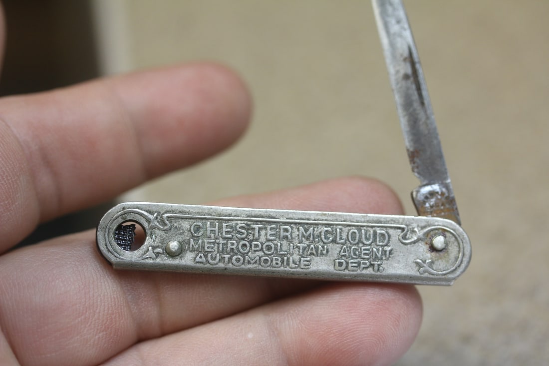 Insurance Company Advertising Pocket Knife: Antique/Vintage - 2 1/4" long when folded