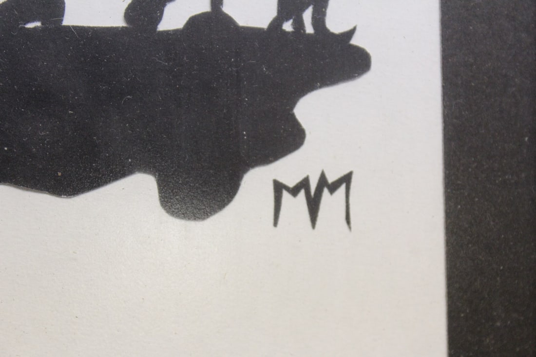 A Framed Stancil Work - 2