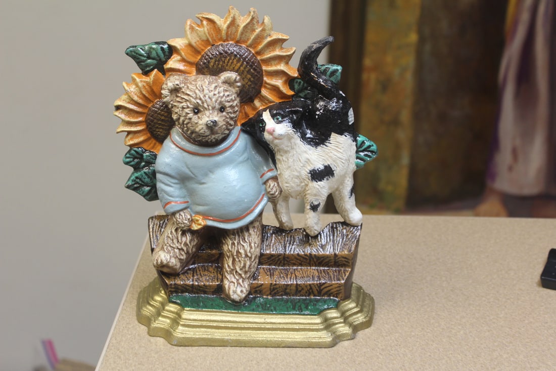 Cast Iron Door Stopper: 9 3/4" tall