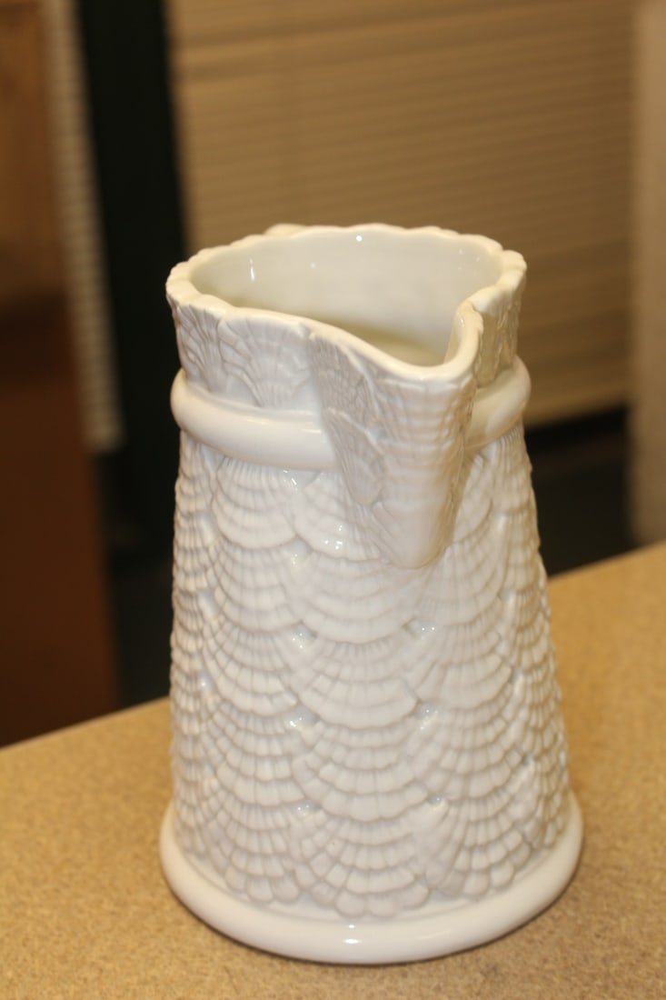 White Ceramic Pitcher - 2