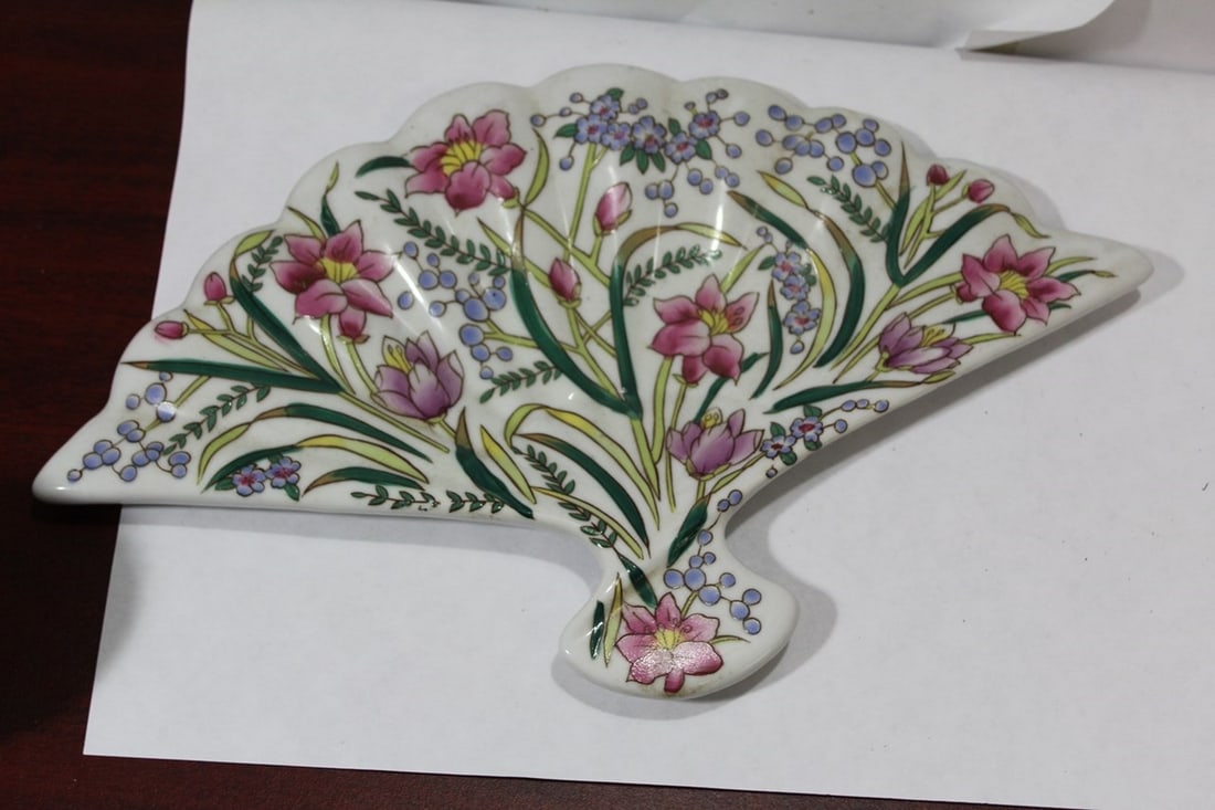 A Fan Shape Ceramic Tray - 2