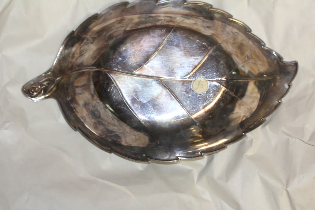 Silverplate Leaf Dish - 2