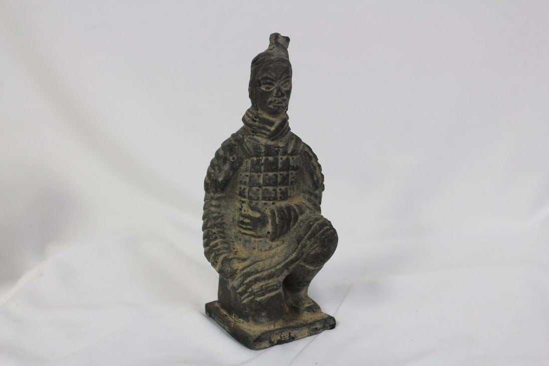 A Teracotta Chinese Figurine: 5 1/2" tall