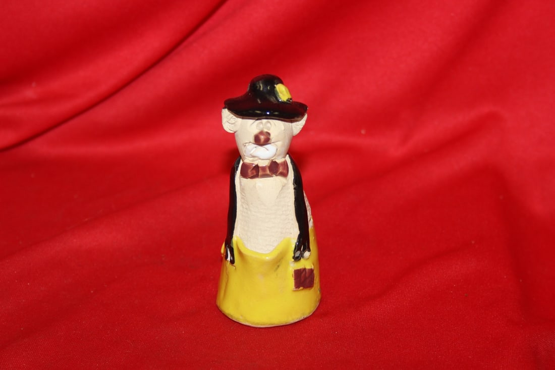 A Ceramic Clown: 3 5/8" tall