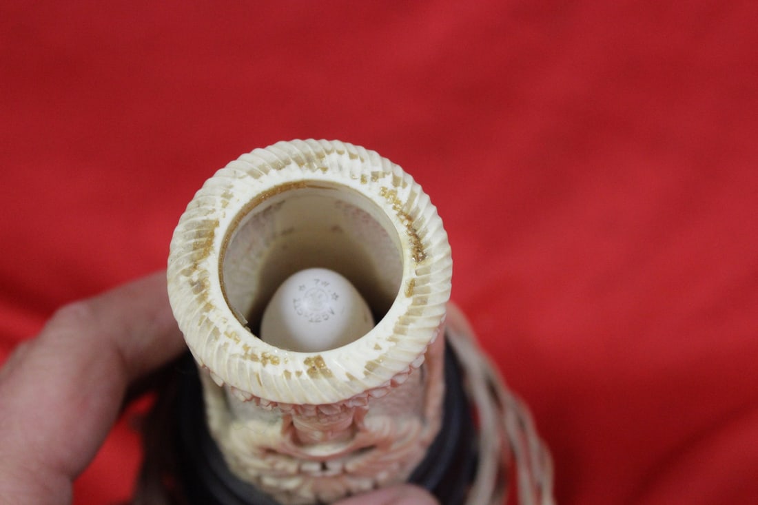 A Carved Bone Lamp - 3