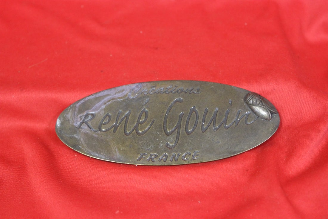 A Bronze Plaque: creations by Rene Gouin, France - 5 3/4" across
