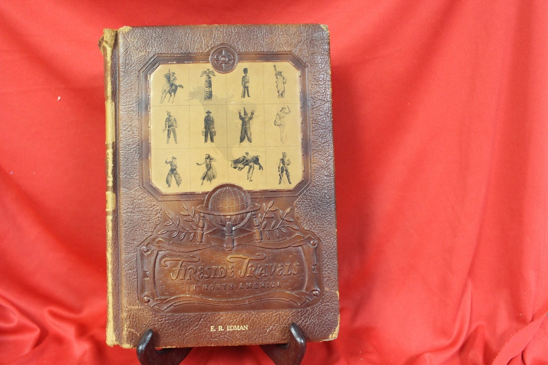 Fireside Travels in South America: First edition leather bound book by E.R. Edman - Rare - 1949