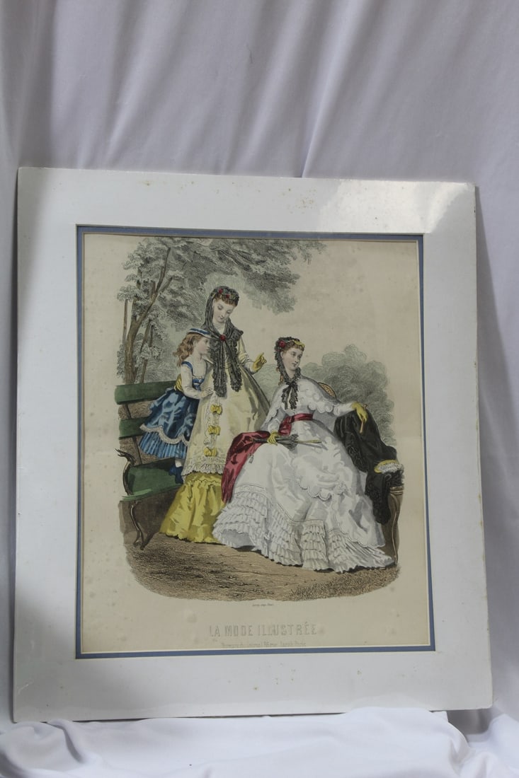 La Mode Illustree - Paris Fashion Print: sealed - overal= 13" x 15"