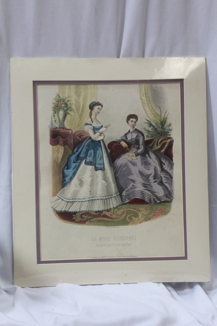 La Mode Illustree - Paris Fashion Print: sealed - overal= 13" x 15"