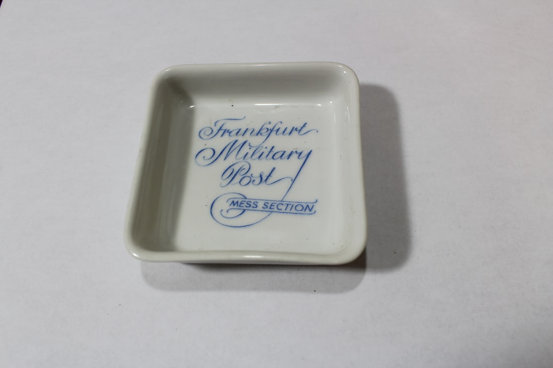 A German Ceramic Ashtray: 3" x 3"