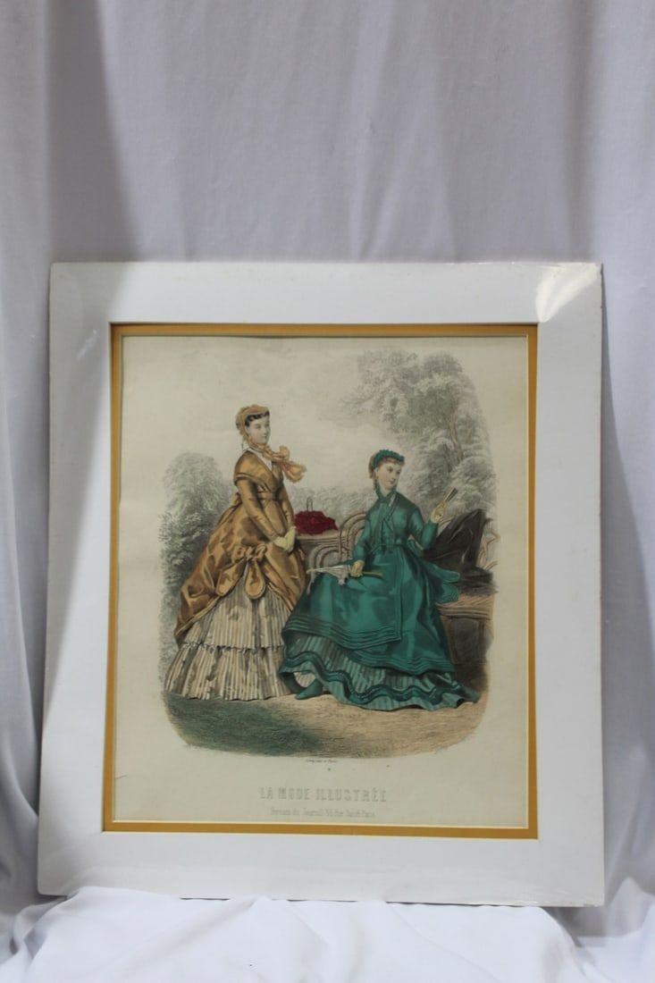 La Mode Illustree - Paris Fashion Print: sealed - overal= 13" x 15"