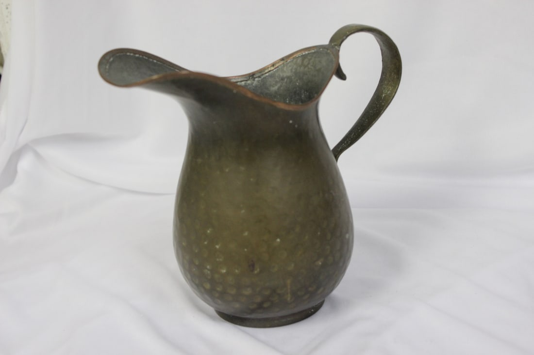 A Vintage Brass Pitcher: 6 3/4" tall