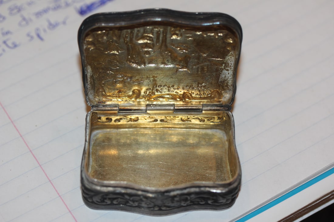 Repousse 800 Silver Trinket Box - 7