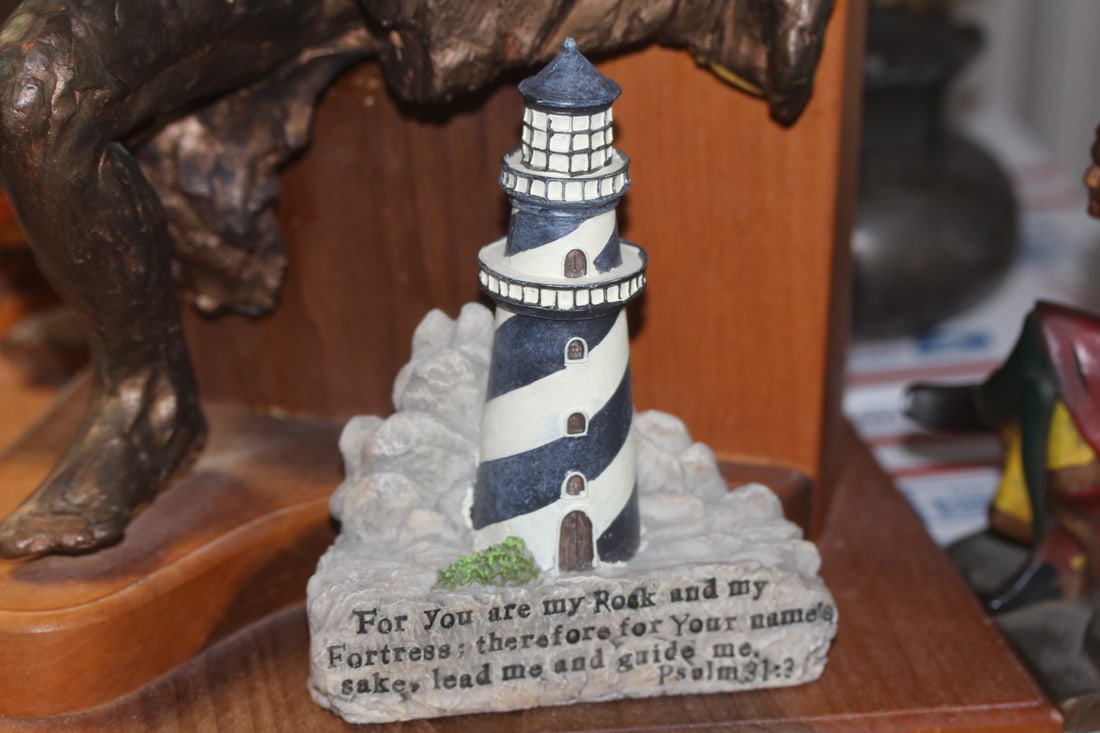 A Resin Lighthouse: 6 1/4" tall
