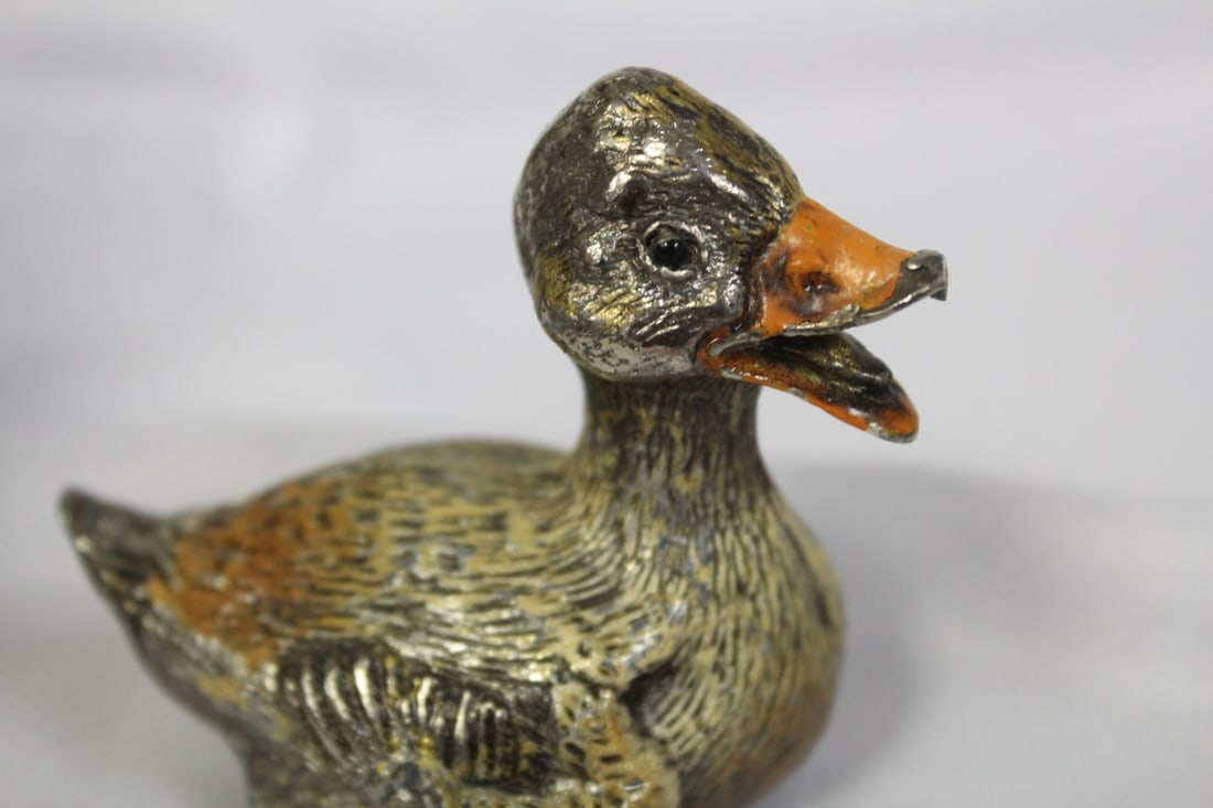 A Polychrome Lead Duck - 8