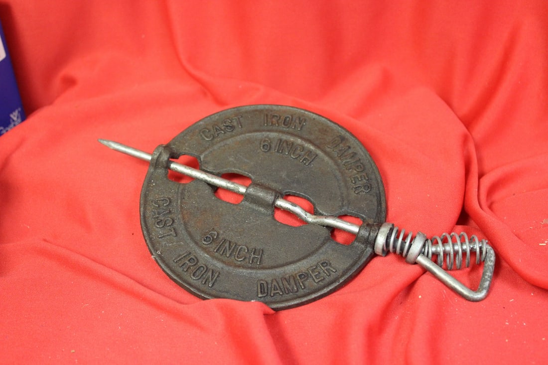 Cast Iron Damper: 6" in diameter