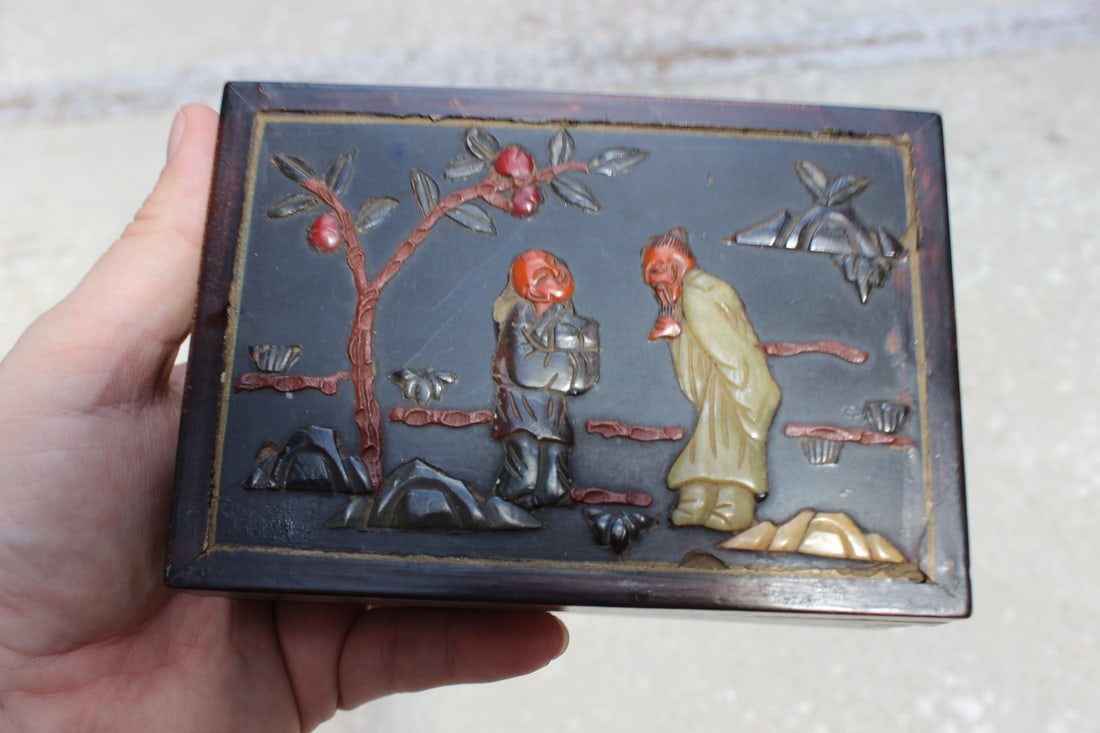 A Chinese Jade/Stone Box - 10