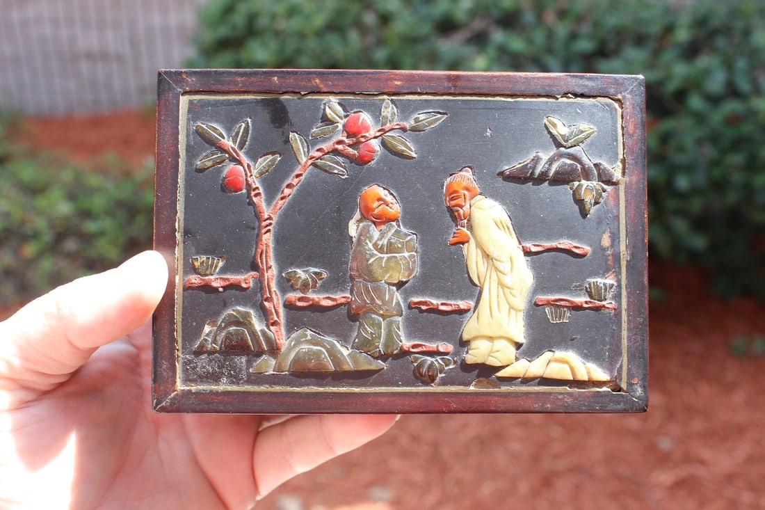 A Chinese Jade/Stone Box - 4