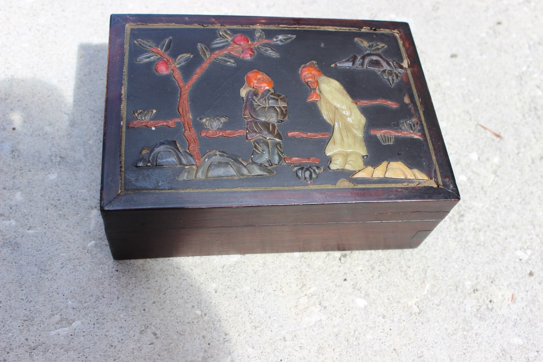A Chinese Jade/Stone Box - 7