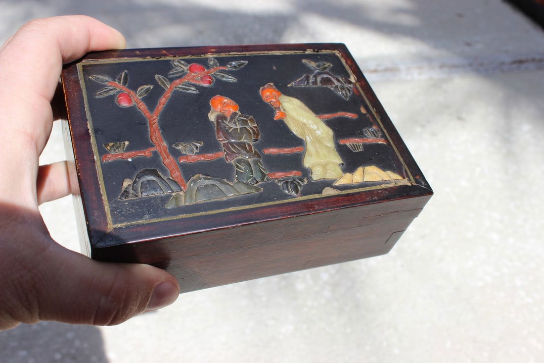 A Chinese Jade/Stone Box - 8