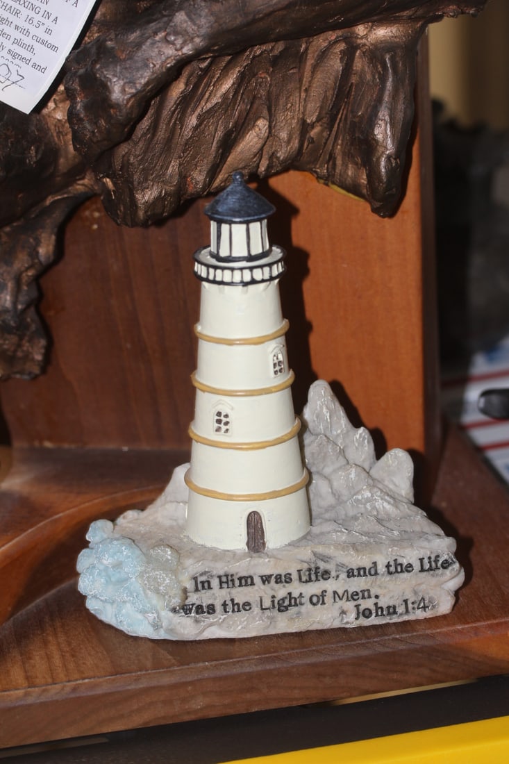 A Resin Lighthouse: 6 1/4" tall