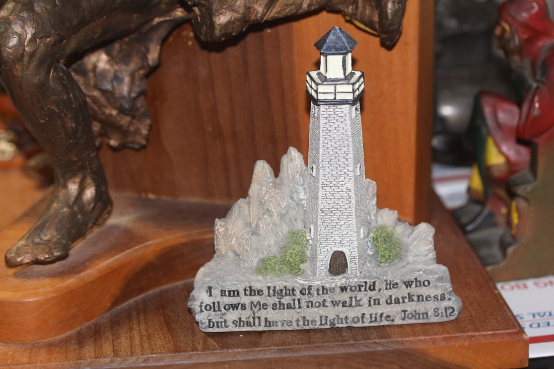 A Resin Lighthouse: 6 1/4" tall