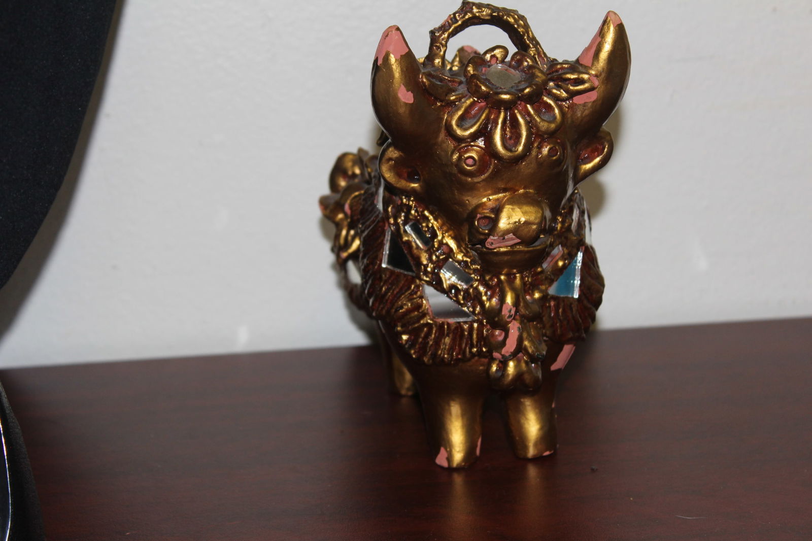 A Cow: please note: paint loss - 7 inches across