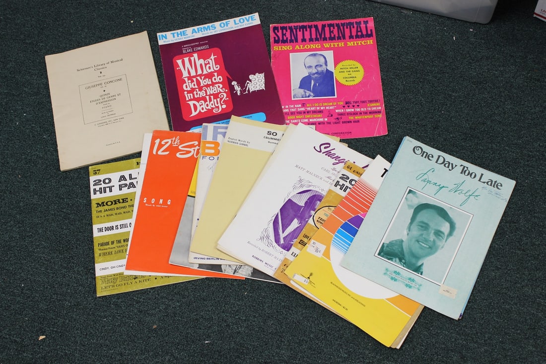 A Lot of Old Song Phamplets: as shown