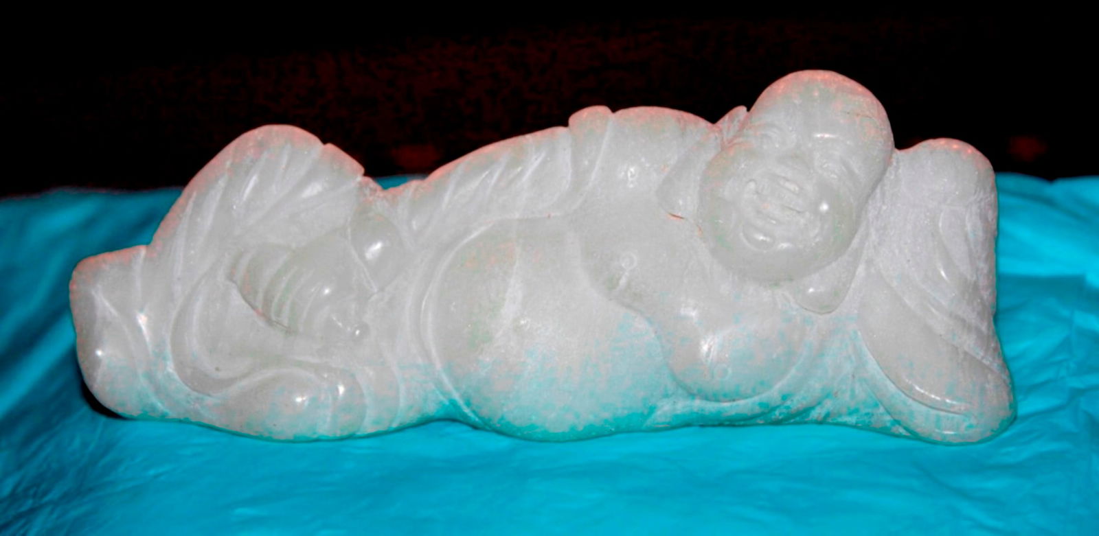 White Stone Reclining Buddha: 4 1/2" long.