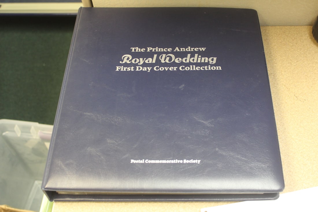 Royal Wedding Stamp Album: with first day covers - The Prince Andrew Royal wedding in side a binder