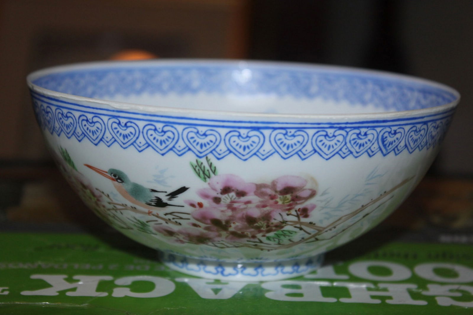 Antique / Vintage Chinese Eggshell Bowl: Signed. Circa 20th century. Thinly carved. 5 3/8" in diameter.
