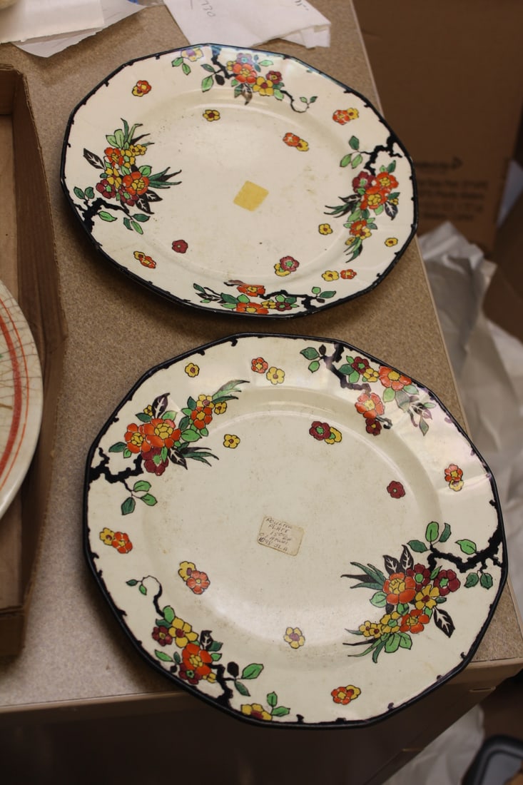 Set of 2 Royal Doulton Woburn Dinner Plates: please note: needs cleaning - 10 1/4" in diameter each